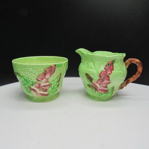 VINTAGE CARLTONWARE ENGLAND  "FOXGLOVE" SERIES CREAM AND SUGAR SET.